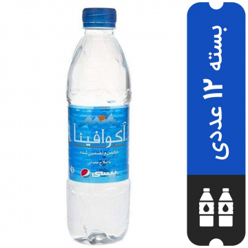 بسته ۱۲ عددی آب آشامیدنی آکوآفینا 500 میلی لیتری